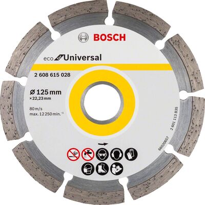 Bosch Ekonomik Seri 9+1 Genel Yapı Malzemeleri İçin Elmas Kesme Diski 125 mm - 1