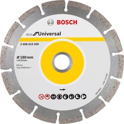 Bosch Ekonomik Seri 9+1 Genel Yapı Malzemeleri İçin Elmas Kesme Diski 180 mm - 1