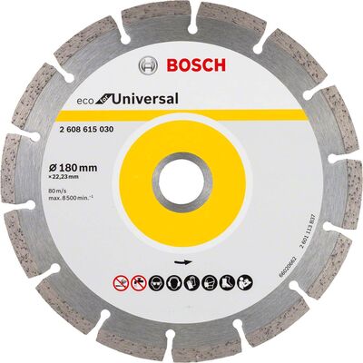 Bosch Ekonomik Seri 9+1 Genel Yapı Malzemeleri İçin Elmas Kesme Diski 180 mm - 1