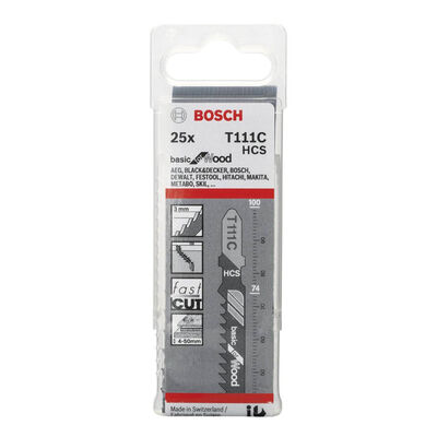 Bosch Ekonomik Seri Ahşap İçin T 111 C Dekupaj Testeresi Bıçağı - 25'Li Paket - 2