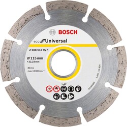 Bosch Ekonomik Seri Genel Yapı Malzemeleri İçin Elmas Kesme Diski 115 mm - 1