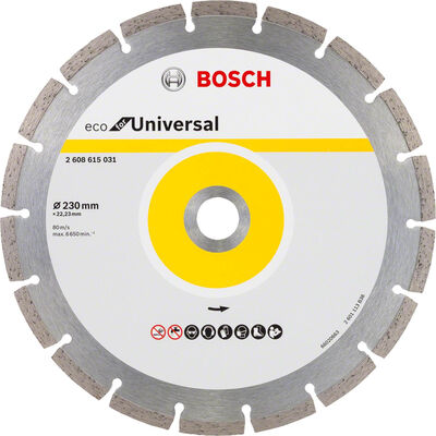 Bosch Ekonomik Seri Genel Yapı Malzemeleri İçin Elmas Kesme Diski 230 mm - 1