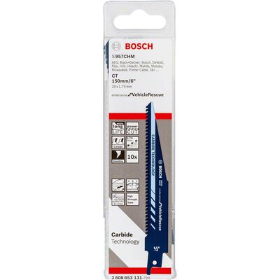 Bosch Endurance for Serisi Araç Yıkımı için Panter Testere Bıçağı S 957 CHM 10lu - 2
