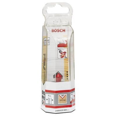 Bosch Expert Serisi Ahşap İçin Çift Oluklu, Sert Metal V Kanal Freze 8*12,7*44,5 mm - 2