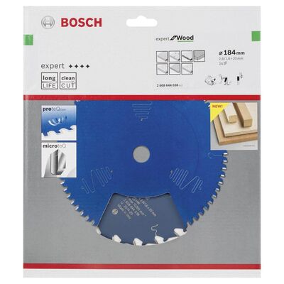 Bosch Expert Serisi Ahşap için Daire Testere Bıçağı 184*20 mm 24 Diş - 2