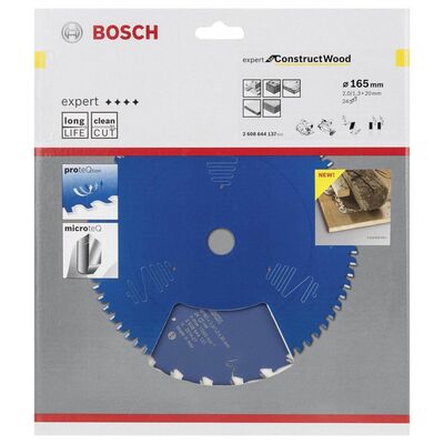 Bosch Expert Serisi İnşaat Ahşabı için Daire Testere Bıçağı 165*20 mm 24 Diş - 2