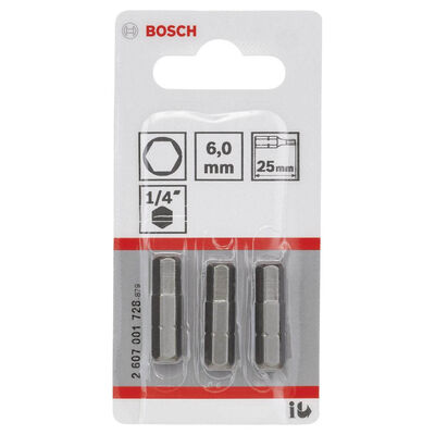 Bosch Extra Hard Serisi HEX6*25 mm 3lü - 2