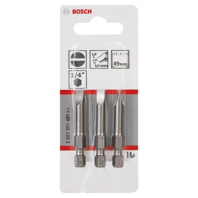 Bosch Extra Hard Serisi S1,0x5,5*49 mm 3lü - 2
