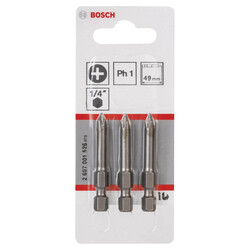 Bosch Extra Hard Serisi Vidalama Ucu PH1*49 mm 3lü - 2
