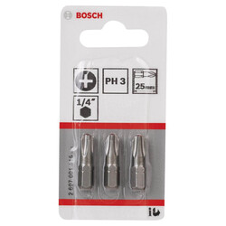 Bosch Extra Hard Serisi Vidalama Ucu PH3*25 mm 3lü - 2