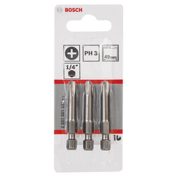 Bosch Extra Hard Serisi Vidalama Ucu PH3*49 mm 3lü - 2