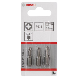 Bosch Extra Hard Serisi Vidalama Ucu PZ 1*25 mm 3lü - 2