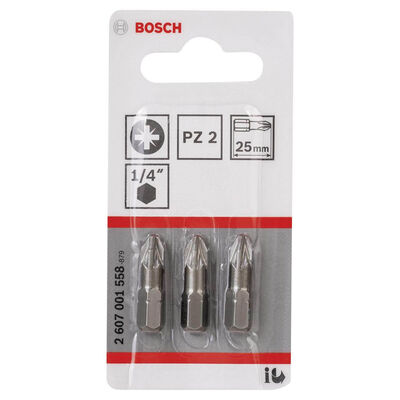 Bosch Extra Hard Serisi Vidalama Ucu PZ 2*25 mm 3lü - 2