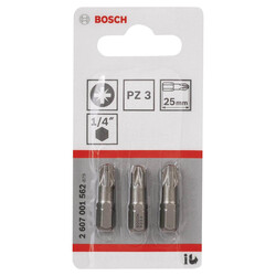 Bosch Extra Hard Serisi Vidalama Ucu PZ 3*25 mm 3lü - 2