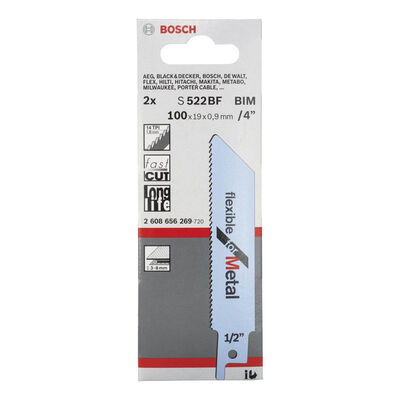 Bosch Flexible Serisi Metal için Panter Testere Bıçağı S 522 BF - 2li - 2
