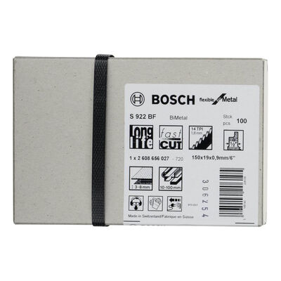 Bosch Flexible Serisi Metal için Panter Testere Bıçağı S 922 BF - 100lü - 2