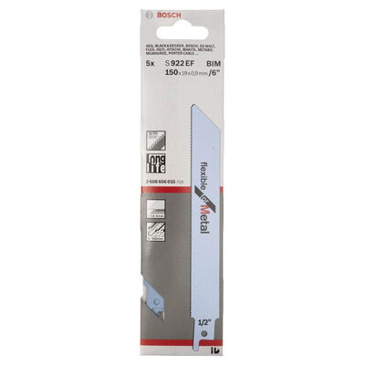 Bosch Flexible Serisi Metal için Panter Testere Bıçağı S 922 EF - 5li - 2