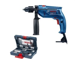 Bosch Gsb 550 Profesyonel Darbeli Matkap+X-Line 41 Parça Delme&Vidalama Seti-0.601.1A1.003 - 1