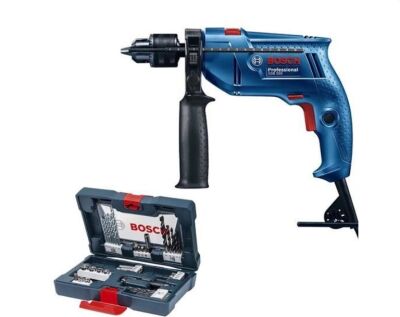 Bosch Gsb 550 Profesyonel Darbeli Matkap+X-Line 41 Parça Delme&Vidalama Seti-0.601.1A1.003 - 1