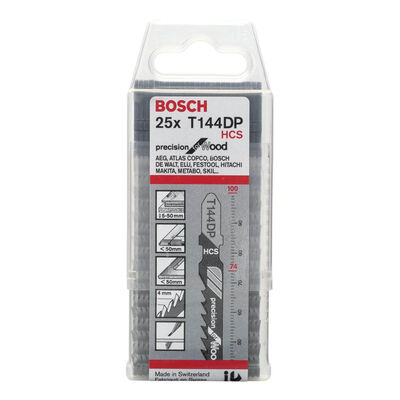 Bosch Hassas Kesim Serisi Ahşap İçin T 144 DP Dekupaj Testeresi Bıçağı - 25'Li Paket - 2