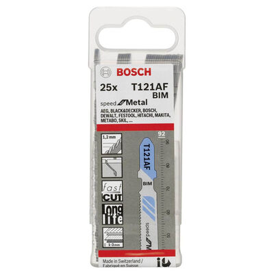 Bosch Hızlı Kesim Serisi Metal İçin T 121 AF Dekupaj Testeresi Bıçağı - 25Li Paket - 2