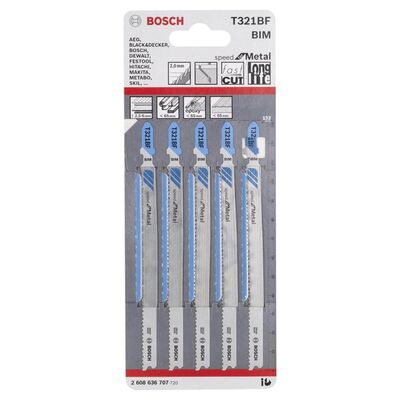 Bosch Hızlı Kesim Serisi Metal İçin T 321 BF Dekupaj Testeresi Bıçağı - 5Li Paket - 2