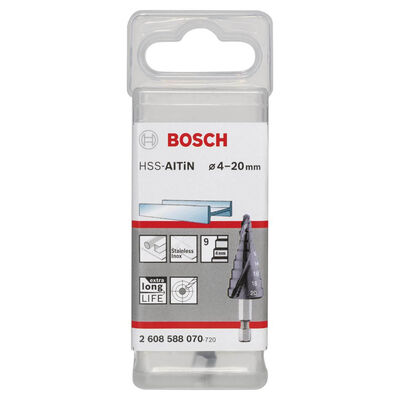 Bosch HSS-AlTiN 9 Kademeli Matkap Ucu 4-20 mm - 2