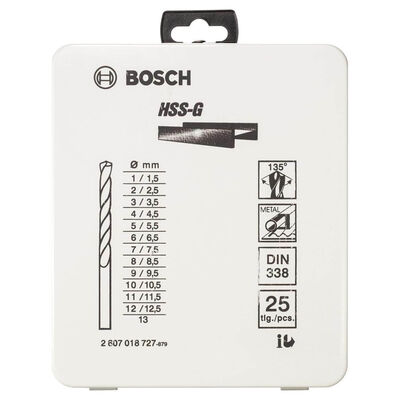 Bosch HSS-G Metal Matkap Ucu Seti 25 Parça - 2