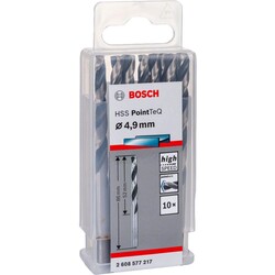 Bosch HSS-PointeQ Metal Matkap Ucu 4,9 mm 10lu - 2