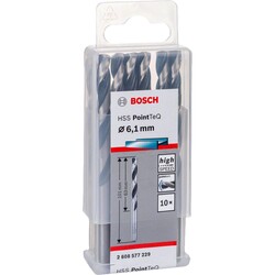 Bosch HSS-PointeQ Metal Matkap Ucu 6,1 mm 10lu - 2