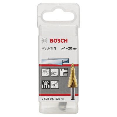 Bosch HSS-TiN 9 Kademeli Matkap Ucu 4-20 mm - 2