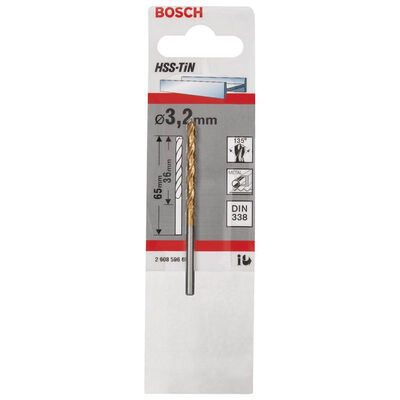 Bosch HSS-TiN Metal Matkap Ucu 3,2*65 mm - 2