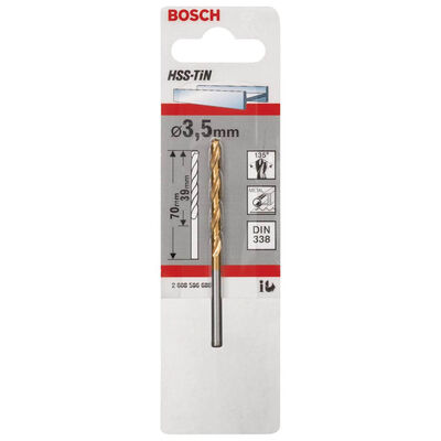 Bosch HSS-TiN Metal Matkap Ucu 3,5*70 mm - 2