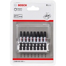 Bosch Impact Control Serisi Vidalama Ucu 8li H5x4/H6x4 *50mm - 2