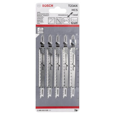 Bosch Kademeli Artan Dişli Serisi Ahşap İçin T 234 X Dekupaj Testeresi Bıçağı - 5Li Paket - 2