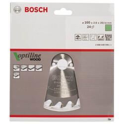 Bosch Optiline Serisi Ahşap için Daire Testere Bıçağı 160*20/16 mm 24 Diş - 2