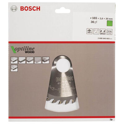 Bosch Optiline Serisi Ahşap için Daire Testere Bıçağı 160*30/20 mm 36 Diş - 2