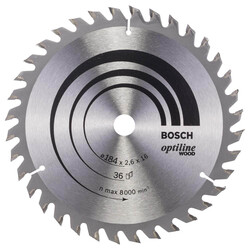 Bosch Optiline Serisi Ahşap için Daire Testere Bıçağı 184*16 mm 36 Diş - 1