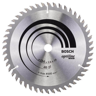 Bosch Optiline Serisi Ahşap için Daire Testere Bıçağı 184*16 mm 48 Diş - 1