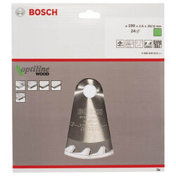 Bosch Optiline Serisi Ahşap için Daire Testere Bıçağı 190*20/16 mm 24 Diş - 2
