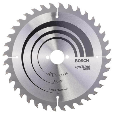 Bosch Optiline Serisi Ahşap için Daire Testere Bıçağı 230*30 mm 36 Diş - 1
