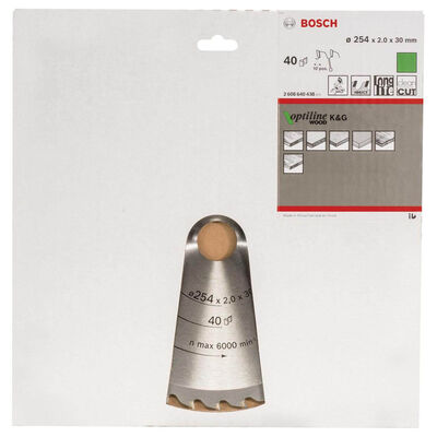 Bosch Optiline Serisi Ahşap için Daire Testere Bıçağı 254*30 mm 40 Diş - 2