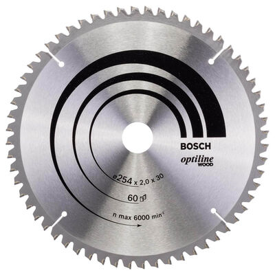 Bosch Optiline Serisi Ahşap için Daire Testere Bıçağı 254*30 mm 60 Diş - 1