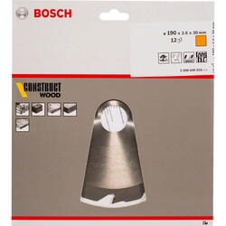 Bosch Optiline Serisi İnşaat Ahşabı için Daire Testere Bıçağı 190*30 mm 12 Diş - 2