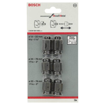 Bosch Power Change Değiştirme Kiti, Yeni Progressor Serisi Delik Açma Testeresi (Panç) için 6 Parça - 2