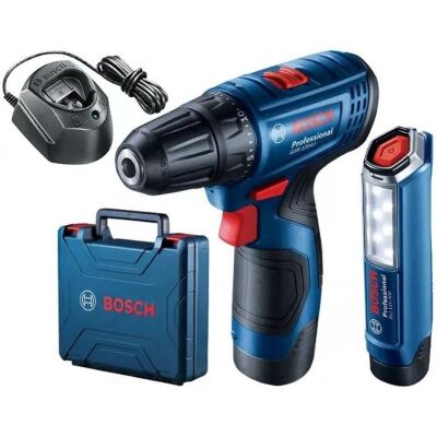Bosch Professional GSR 120-LI Akülü Delme Vidalama + GLI 12V-300 Led Lamba - 06019G8004 - 1