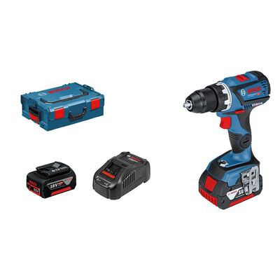 Bosch Professional GSR 18V-60 C 5 Ah Çift Akülü Delme/Vidalama - L-boxx Çantalı - 1