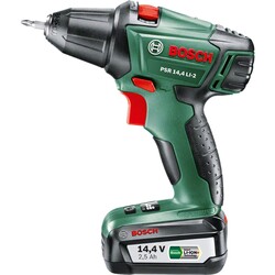 Bosch PSR 14,4 LI-2 Akülü Vidalama Makinesi - 2,5 Ah Çift Akü - 3