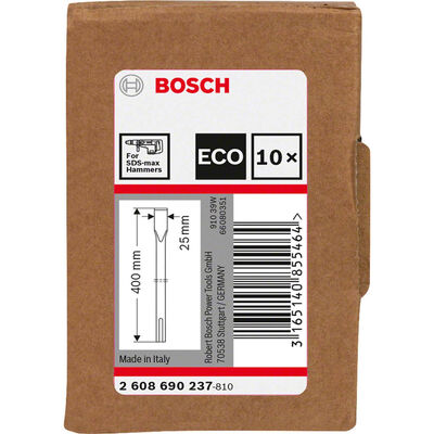 Bosch SDS-Max Şaftlı Yassı Keski 400*25 mm 10lu EKO - 2
