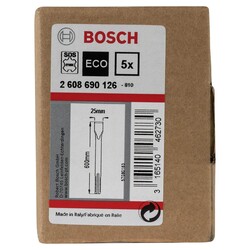 Bosch SDS-Max Şaftlı Yassı Keski 600*25 mm 5li - 2